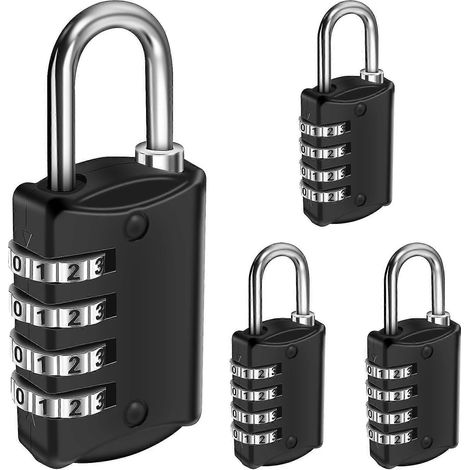 Combinaison-cadenas 4-digit-gym-locker-lock – 4-teiliges rücksetzbares Kombinationsschloss für Toolbox School Employee (1/5)