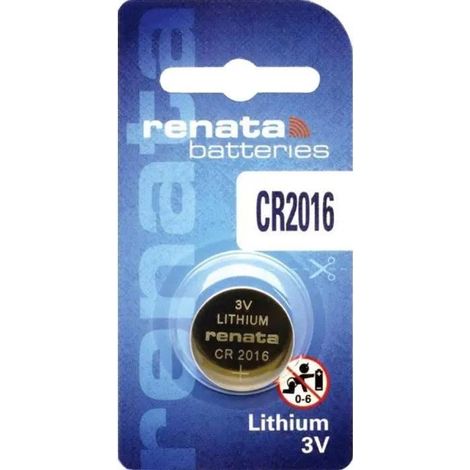 Knopfzelle renata CR2016 3 Volt Kapazität 90 mAh