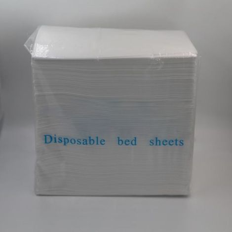Linge de table de massage jetable imperméable anti-huile épais 80x180cm, housse de lit spa blanche avec trou pour salon, 50 pièces, respirante et résistante aux taches (1/4)