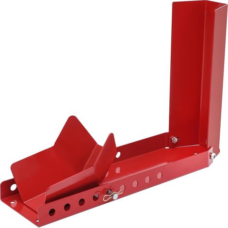 Support de moto, pince de roue avant, bascule de moto, convient pour pneus de 8 à 24 pouces, aide au chargement des pneus, support de transport, bascule de roue, rail d'aide au chargement (rouge)
