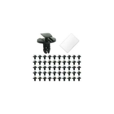 50 Pcs Clips de Fixation Parechocs, Rivets en Plastique Attaches, Garde-Boue Rivets Clips de Retenue, Clips de Fixation Voiture, Clips Voiture pour Auto Panneaux Garniture avec Citroen Peugeot (1/5)