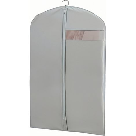 Housse à vêtements uni H 150 x L 60 cm Gris (1/4)