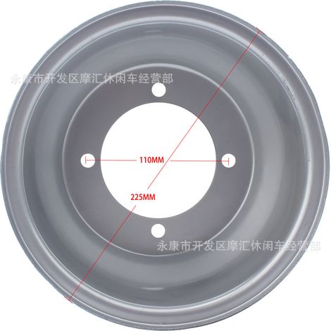 ATV 4WD Go-Kart Parts 18x9.5-8 inch Steel Wheels, Four-Hole Wheels, Steel Rim Tires (1/4)