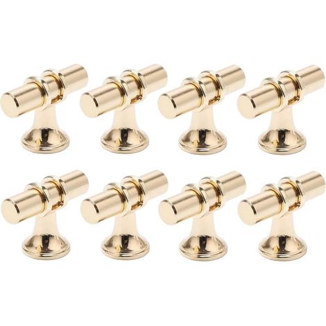 Juego de 8 pomos para muebles en color champán o estilo europeo, tiradores modernos para armarios y cajones. (1/3)