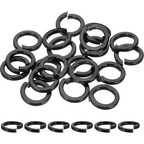 Rondelle Grower M12, Rondelles Frein Fendues Acier Inoxydable 304 Pour Vis Boulons Voitures Machines ConstructionPcs 20 Noir (1/5)