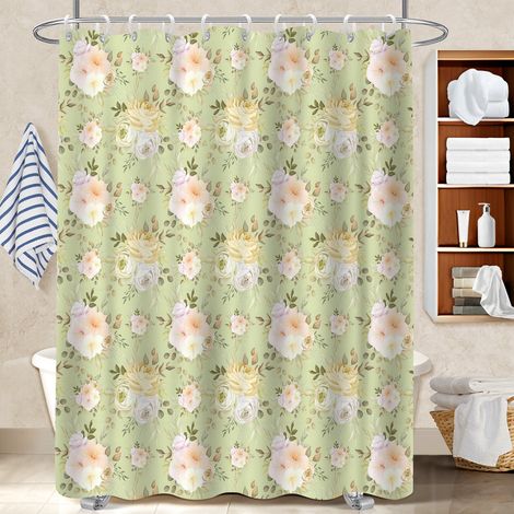 Kit rideau de douche en polyester 180x180 souple rideau imperméable pour dans une salle de bain design (1/5)