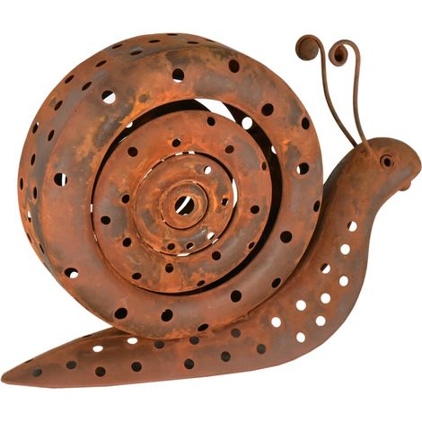 Portacandele a forma di lumaca, decorazione per la casa in metallo rustico piccolo