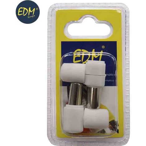 Abgewinkelter EDM-TV-Stecker + Sockel (verpackt)