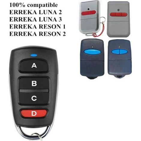 1 télécommande porte garage , 4 canaux programmable, compatible portails électroniques et volets roulants (1/4)