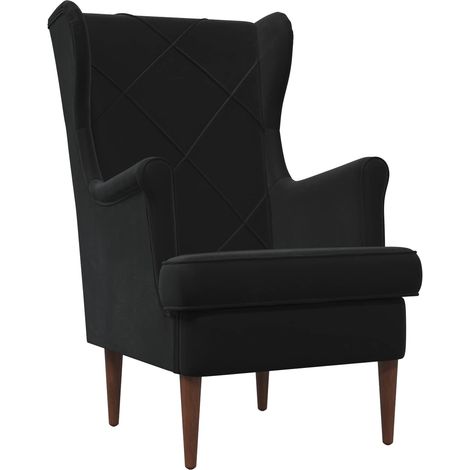 vidaXL Armchair Black Velvet