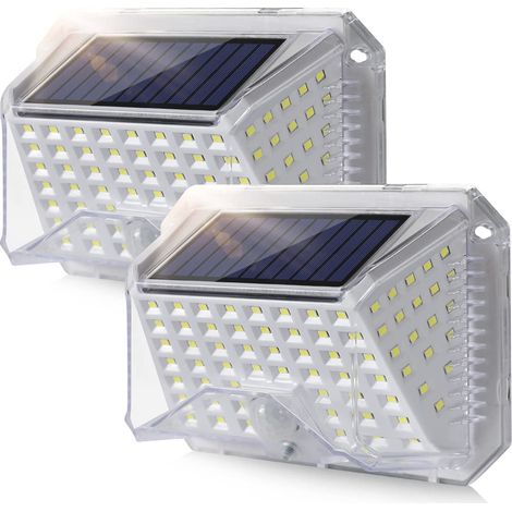 Lampe Solaire Exterieur Detecteur de Mouvement Etanche Lumiere Projecteur Led Éclairage Mural d'extérieur Spot Solaire Luminaire pour Jardin Garage (1/5)