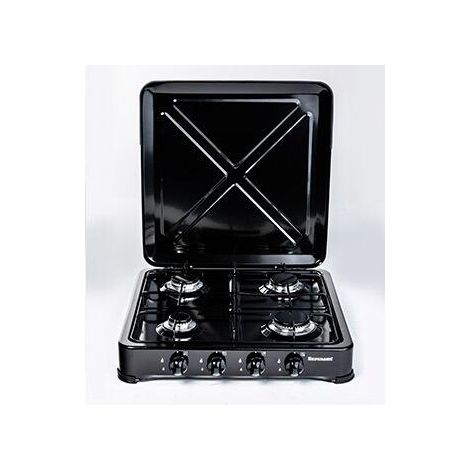 Vans Ravanson K-04TB pianale cottura nero 4 bruciatori