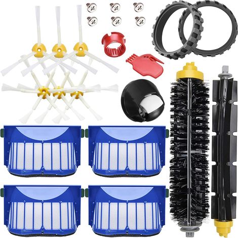 Accessoires kit pour iRobot Roomba 600 série 600 610 614 620 625 630 635 640 645 650 655 660 665 670 671 680 690 691 Aspirateur, Brosses à Rouleau Filtre Brosses Latérales Pièce détachée (1/5)