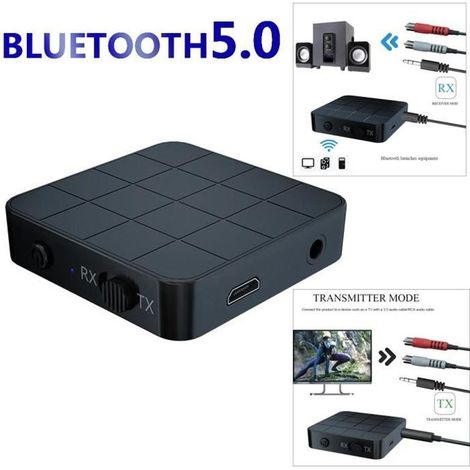 Récepteur-émetteur audio transmetteur Bluetooth 5.0, 2 en 1 RCA câble 3.5MM sans fil pour musique stéréo pour voiture TV MP3 PC (1/4)