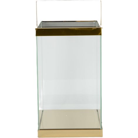 TrendLine Deko Laterne Edelstahl 14 x 14 x 25 cm gold