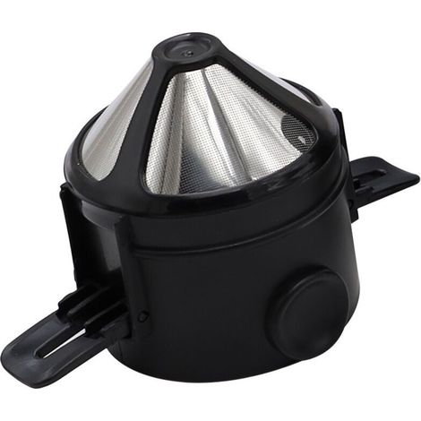Filtre à Café Réutilisable Café Dripper en Acier Inoxydable Portable Sans Papier Permanent Filtre à Thé 1 à 2 Tasses pour la Maison le Bureau les Voyages (1/5)