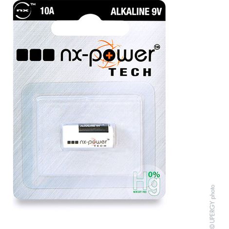 NX - Pile alcaline blister x1 10A Nx-Power Tech 9V 38mAh (1/2)