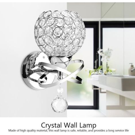 TMISHION applique murale en cristal Lampe murale en cristal moderne chevet veilleuse chambre salon éclairage de la salle-Ywey (1/4)