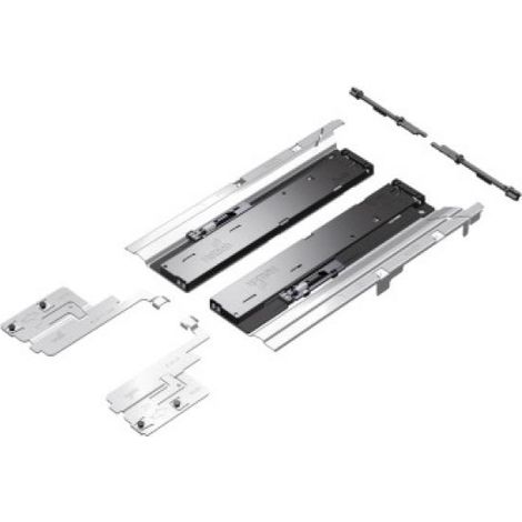 Coulisse à billes Push to Open pour tiroir double paroi 350-650 mm – Charge 40 kg – Modèle silencieux – HETTICH (1/2)
