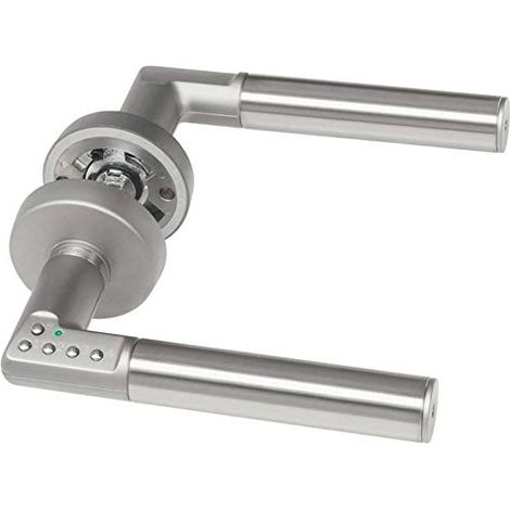 Assa Abloy Maniglia con Sblocco Tramite Codice per Porte, Alimentata a Batteria, D8812H000 Grigio, apertura con mano destra (1/3)