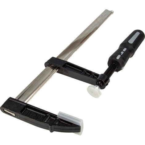 MASTERPROOF PROFESSIONAL Profi Schraubzwinge 80 mm x 300 mm, Temperguss, DIN 5117 (1/4)
