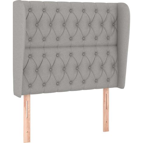 Maison Exclusive - Testiera ad Orecchio Grigio Chiaro 103x23x118/128 cm in Tessuto (1/5)