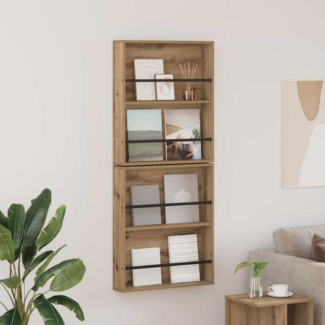 Magazinregal 2 pcs Artisan-Eiche 60 x 12 x 70 cm Holzwerkstoff