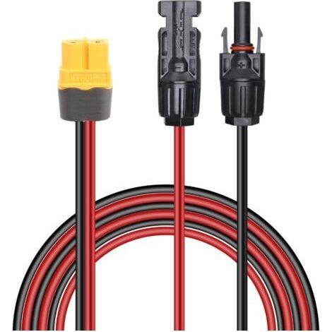 Stecker auf XT60 12 AWG Solarmodul-Adapterkabel, für Wohnmobil-Solarmodule, tragbare Powerstations, Solargeneratoren, 1 m (1/3)