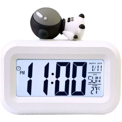 BelleRise – LED-Uhr – Astronautenpanda, Datum & Temperatur – Für Kinderzimmer und Büro (1/5)