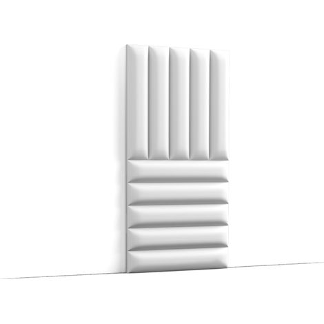 3D Rivestimento murale Orac Decor W218 QUILT Pannellatura Pannello acustico Fregio Cornice Parete modanatura aspetto stucco modanatura design moderno bianco 2 m (1/4)