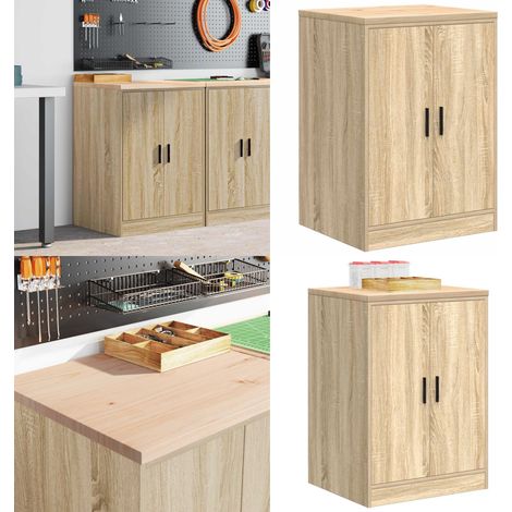 vidaXL Armoire de rangement de garage chêne sonoma 60x51x85cm bois pin (1/5)