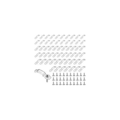 200 Pièces LED Néon Montage Clips  10 mm 12 mm Attache Ruban LED Supports de Fixation Clips Bande Translucide avec 200 Vis