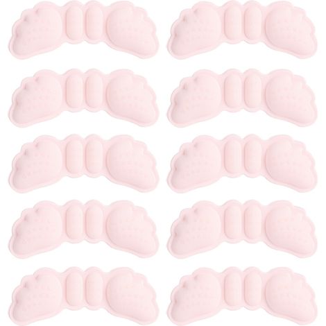 5 Paires Patchs Talon Anti-Dérapant Anti-Usure Soulagement Douleur Coussinets Talon Accessoires Chaussures (Rose, Type Épais 6mm)