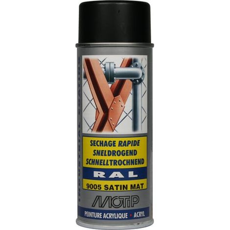 Acryl-Sprühlack, RAL 9005 Mattschwarz 400 ml 07164 (1/3)