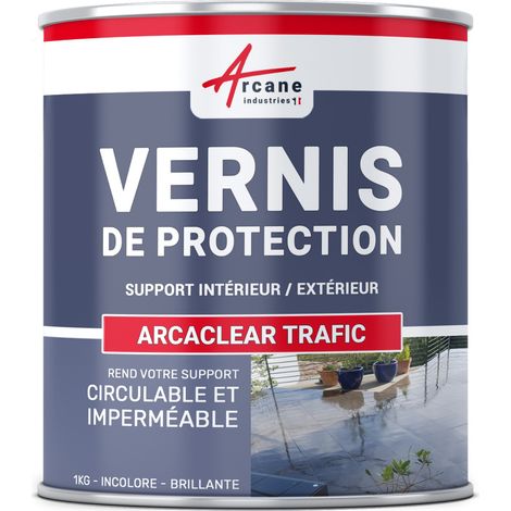 Arcane Industries – Résine polyuréthane transparente 1 kg – Finition circulable et étanche – Protection contre humidité et agressions mécaniques