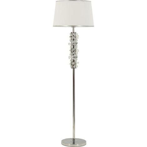 Lampada da terra in metallo argento, Ø45x157 cm – Silver Flower (1/5)