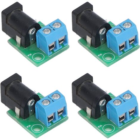 Carte d'adaptation d'alimentation 4 connecteurs CC 5,5 x 2,1 mm vers 2P 5,08 mm compatible avec les ports 5,5 x 2,5 mm. (1/5)