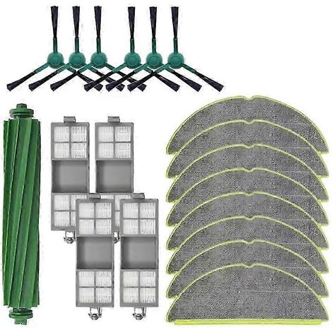 19-teiliges Set für den iRobot Roomba 205 Combo / 205 Vac Saugroboter: Hauptbürste, Seitenbürste, Filter und Reinigungstuch. (1/5)