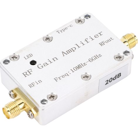 Module récepteur RF à faible bruit (20 dB) avec connecteur SMA, entrée/sortie 10 MHz - 6 GHz (1/5)