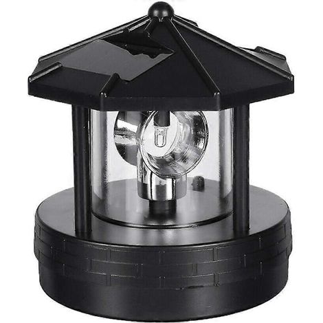 Tour d'éclairage solaire rotative à 360 degrés, compatible avec les luminaires décoratifs noirs. (1/4)