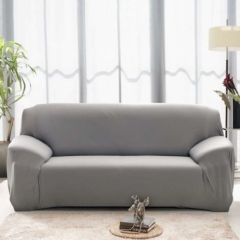 Stretchable 3-seater sofa cover – Non-slip elastic fabric – Dimensions 185-230cm – Stain and dust protection (1/5)