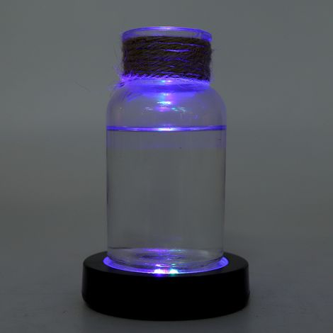 Sous-verre à vin lumineux avec LED multicolores, coque noire, piles non incluses. (1/5)