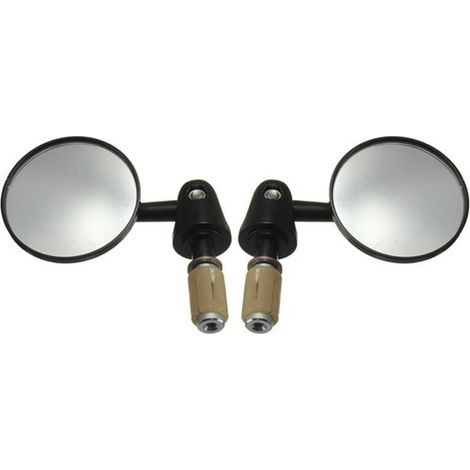 Drehbarer und klappbarer konvexer Seitenspiegel aus Aluminium, 22 mm (7/8'') Außendurchmesser, für Motorradlenkerenden, modifiziertes Zubehör für Pkw und Roller. (1/5)