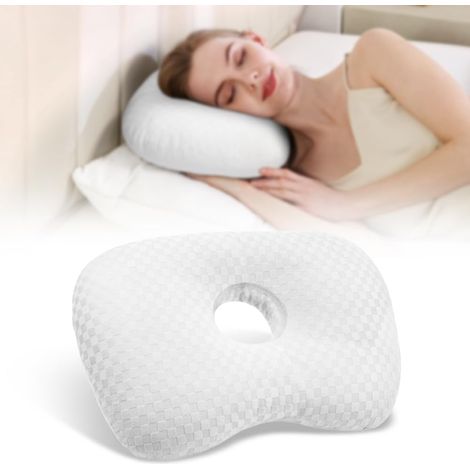 Une branche recourbée sur le côté, adaptée aux tempes et aux oreilles enflammées, en coton et polyester ajustable en conséquence (femmes) (1/5)