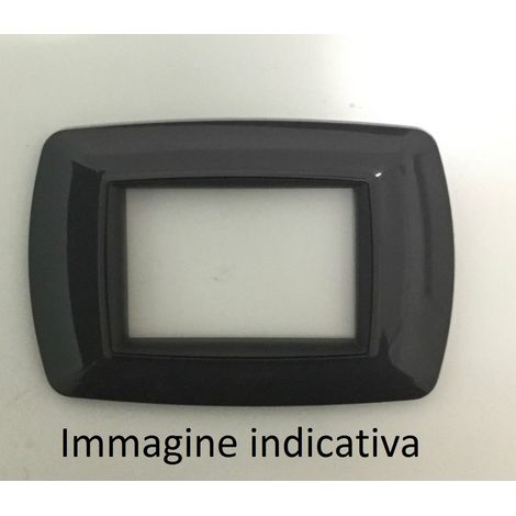 Placca 4 moduli Elettrocanali mylife grigio scuro