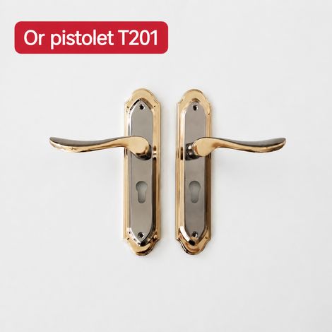 Serrure à poignée mécanique T201 or canon pour porte intérieure en bois t201 1,2 kg – Livraison gratuite