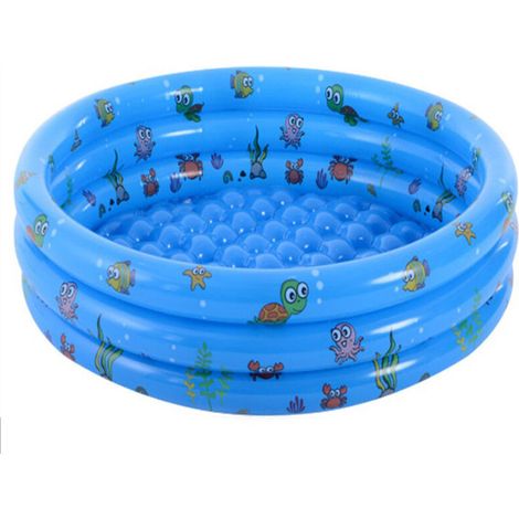 SABIR Pataugeoire Ronde pour Enfants Piscine Gonflable pour Enfants en PVC Piscine Hors Sol à Thème Océanique pour Le Jardin pour Enfants Adultes et Familles (10035CM) (1/5)