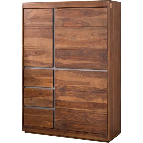 Highboard Sheesham 102x40x147 noble unique lackiert SYDNEY 102