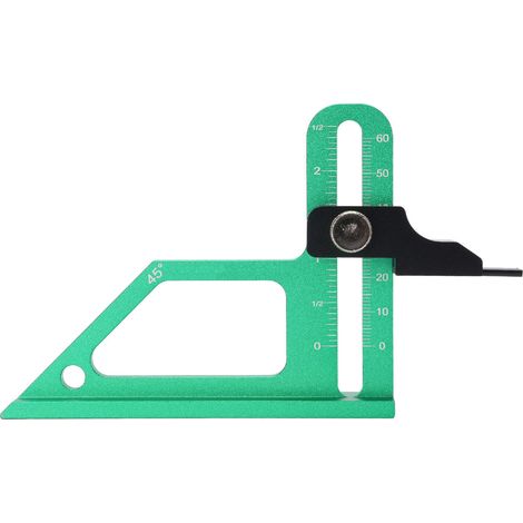 [JAMAIS UTILISÉ]Jauge de hauteur pour le travail du bois, plage de mesure 0-60 mm, en alliage d'aluminium, outil de mesure de hauteur pour scie circulaire de table (1/5)