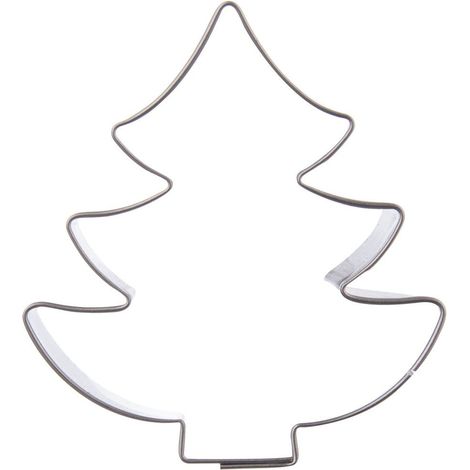 TAGLIABISCOTTI IN ACCIAIO A FORMA DI ALBERO DI NATALE PER IMPASTO DI PAN DI ZENZERO 4.6